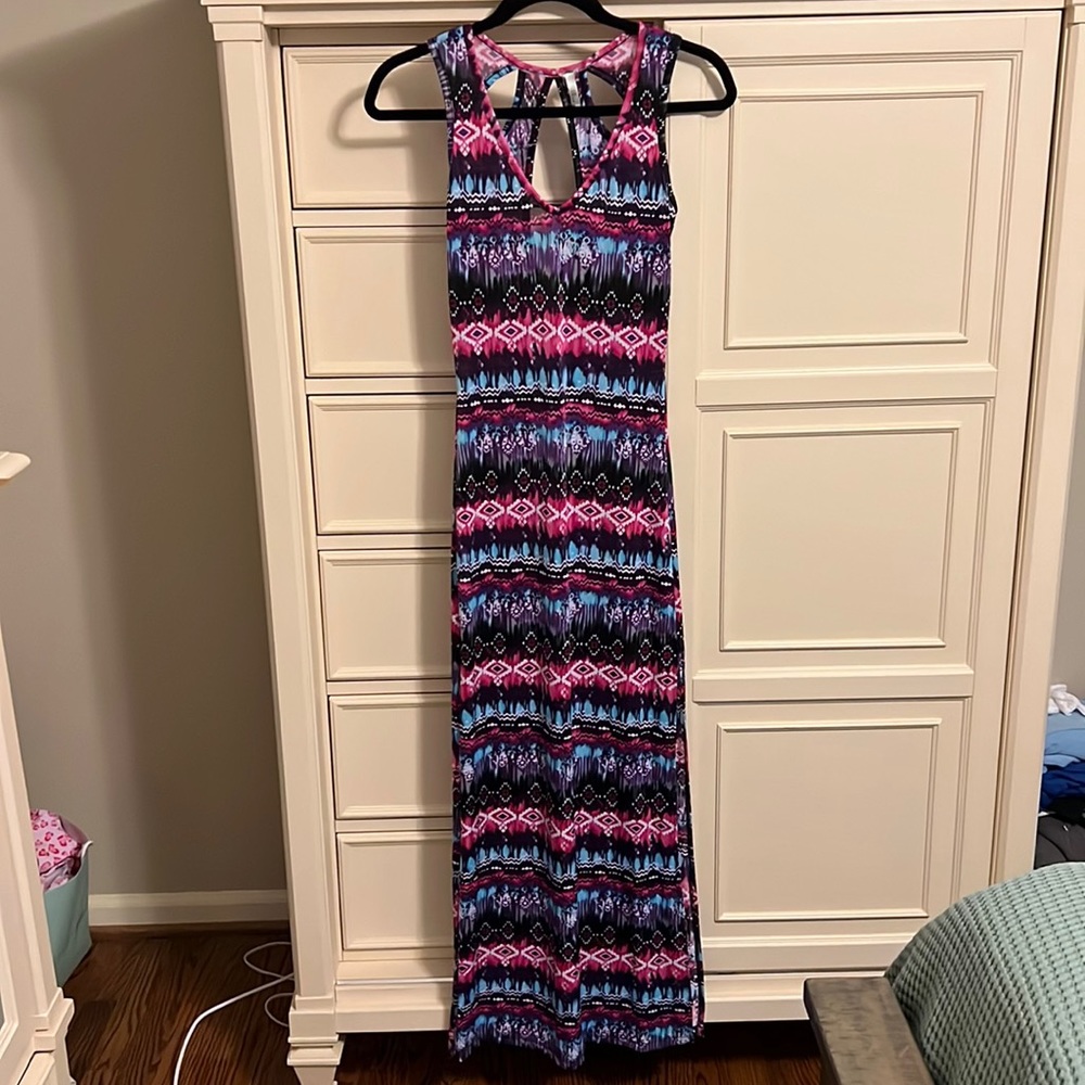 Point Stretchy Maxi Dress